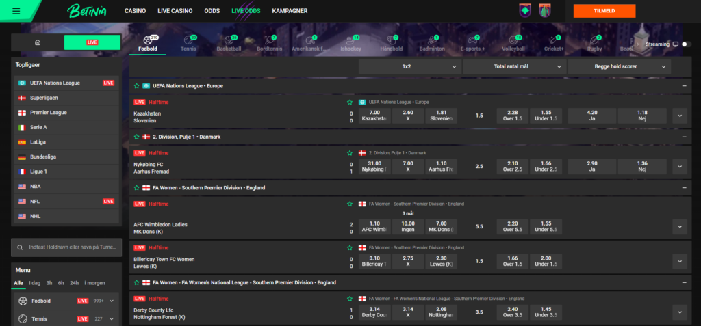 betinia betting