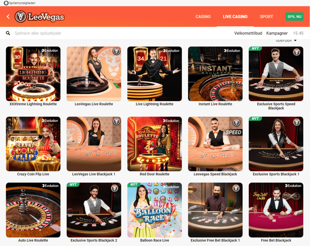 leovegas live casino bonus